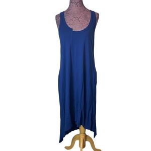 W By Wilt Sz M Blue Tank Lagenlook Dress